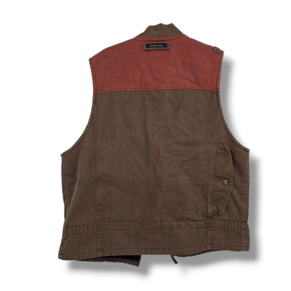 Town & Country Fleece Lined Mens Canvas Utility‎ Hunting Vest Large Vintage - Picture 2 of 13